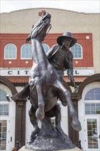 Ponca City, Oklahoma, A sculpture originally called 'This Land is Mine' in front of City Hall