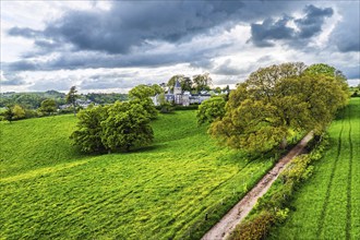 The Priory from a drone, Abbotskerswell Priory, Retirement Village, Abbotskerswell, Newton Abbot,