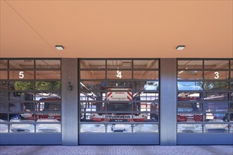 Exit gates from the new building of fire station 1 Reutersbrunnenstraße 63, Nuremberg, Middle