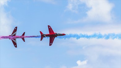 Red Arrows, Royal Air Force Aerobatic Team, Airshow 2024, Teignmouth, Devon, England, United