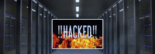 Symbolic image, cyber security, cyber attacks worldwide, computer crime, digital IT attacks,