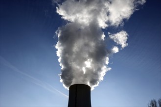 Cooling tower of KNG, Kraftwerks- und Netzgesellschaft mbH. The coal-fired power plant generates