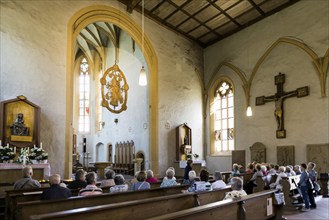 Floating Madonna in the Rosary, by Tilman Riemenschneider, pilgrimage church Maria im Weingarten,