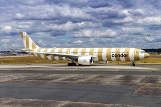 A Condor Airbus A330-900 aircraft with the registration D-ANRH at the airport in Frankfurt,