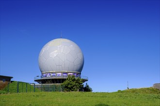 Radome and antenna systems, Wasserkuppe, Rhön, district of Fulda, Hesse, Germany, Europe