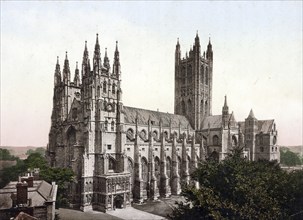 Canterbury Cathedral, Christ Church Cathedral, in Canterbury, England, around 1890, Historical,