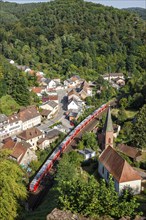 DB Regio class 425 railway train as S1 regional train in Frankenstein, Germany, Europe