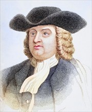 William Penn, 1644-1718, English Quaker Guide, illustration from Old England's Worthies, published