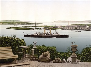 Harbour of Queenstown, Cobh, a harbour town in County Cork in the south of the Republic of Ireland,