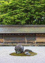 Kare-sansui, dry landscape Zen temple garden, Ryoan-ji, Kyoto, Japan, Asia