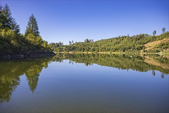 Bleiloch dam near Saalburg, Thuringia, Germany, Europe