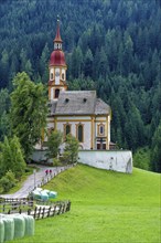 Baroque Roman Catholic parish church of St Nicholas, a listed building, Obernberg am Brenner,