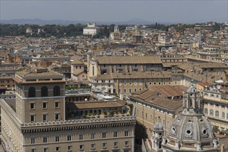 View from Monumento Vittorio Emanuele II, Piazza Venezia, Rome, Italy, Europe