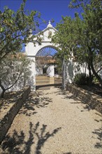 Entrance to courtyard of traditional farmhouse, Cortijo Cuevas del Marques, Rio Setenil valley,