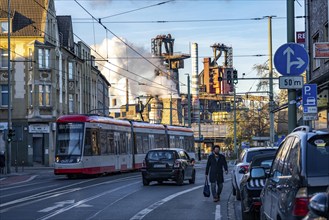 Duisburg steel site, ThyssenKrupp Steel steelworks, blast furnaces 8 and 9, Friedrich-Ebert-Straße