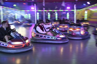 Bumper cars at the Oktoberfest, Munich, Bavaria, Germany, Europe