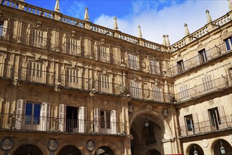 Salamanca Plaza Mayor in Spain along via de la Plata way to Santiago