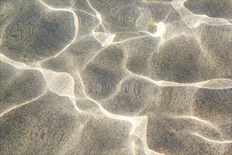 Beach sand bottom ripple of water waves reflection texture