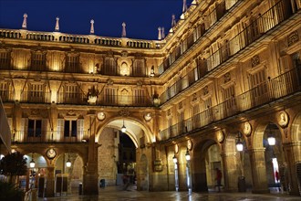 Salamanca Plaza Mayor in Spain along via de la Plata way to Santiago