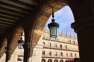 Salamanca Plaza Mayor in Spain along via de la Plata way to Santiago