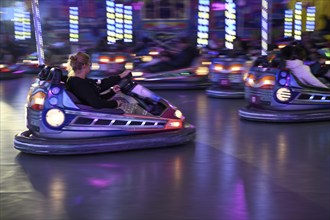 Bumper cars at the Oktoberfest, Munich, Bavaria, Germany, Europe