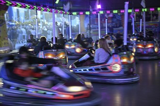 Bumper cars at the Oktoberfest, Munich, Bavaria, Germany, Europe