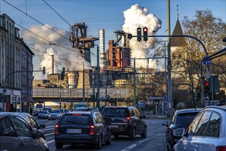 Duisburg steel site, ThyssenKrupp Steel steelworks, blast furnaces 8 and 9, Friedrich-Ebert-Straße