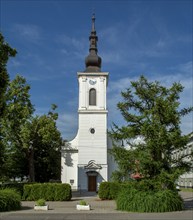 The Calvinist Church in Levice town in the summer. Slovakia