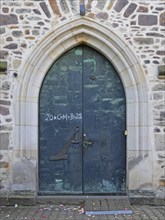 Lateral portal at the University Church of St Peter. Magdeburg, Saxony-Anhalt, Germany, Europe