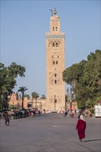 Koutoubia, built in the 12th century by Almohad Berber caliph Yaqub al-Mansur, marrakesh, morocco