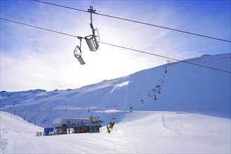 Astun ski area in Huesca on Pyrenees at Spain