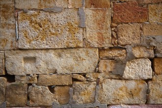 Salamanca in spain masonry detail along via de la Plata way to Santiago