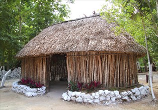 Mayan Mexico wood traditional house cabin hut palapa Quintana Roo