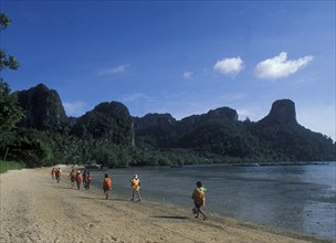 Beautiful bays and beaches on the island of Krabi in Thailand