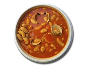 Fabes con almejas beans with clams recipe from Asturias in Spain