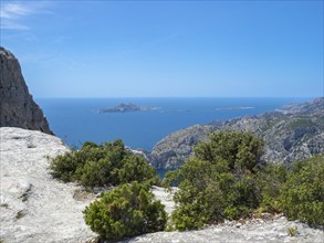 The Calanques National Park offers beautiful hiking trails along cliffs high above the