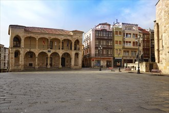 Zamora Plaza Mayor at Spain by Via de la Plata way to Santiago