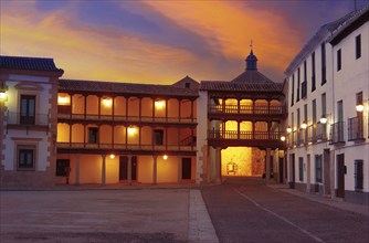 Tembleque Plaza Mayor in Toledo at Castile La Mancha on Saint james way