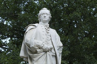 Monument to Johann Wolfgang von Goethe in Berlin Tiergarten near Brandenburg Gate