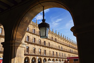 Salamanca Plaza Mayor in Spain along via de la Plata way to Santiago