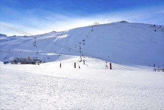 Astun ski area in Huesca on Pyrenees at Spain