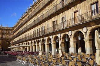 Salamanca Plaza Mayor in Spain along via de la Plata way to Santiago