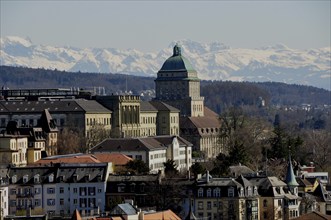 Switzerland: The University-Tower of Zurich and the Swiss Federal Institute for Technmology ETH