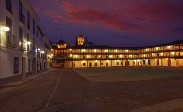 Tembleque Plaza Mayor in Toledo at Castile La Mancha on Saint james way