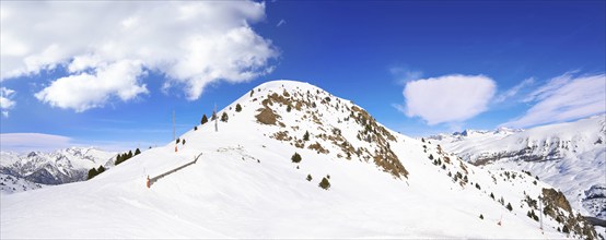 Cerler sky area in Pyrenees of Huesca at Spain