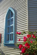 Key west downtown street houses facades in Florida USA