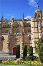 Salamanca Cathedral facade in Spain by the Via de la Plata way to Santiago