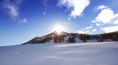 Cerler Ampriu mountain in Pyrenees of Huesca in Spain