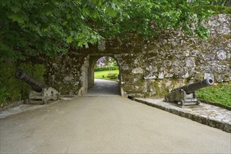 Castro de Vigo park canon in Galicia of Spain