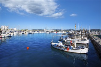 Ibiza san Antonio Abad de Portmany marina port in Balearic Islands of spain